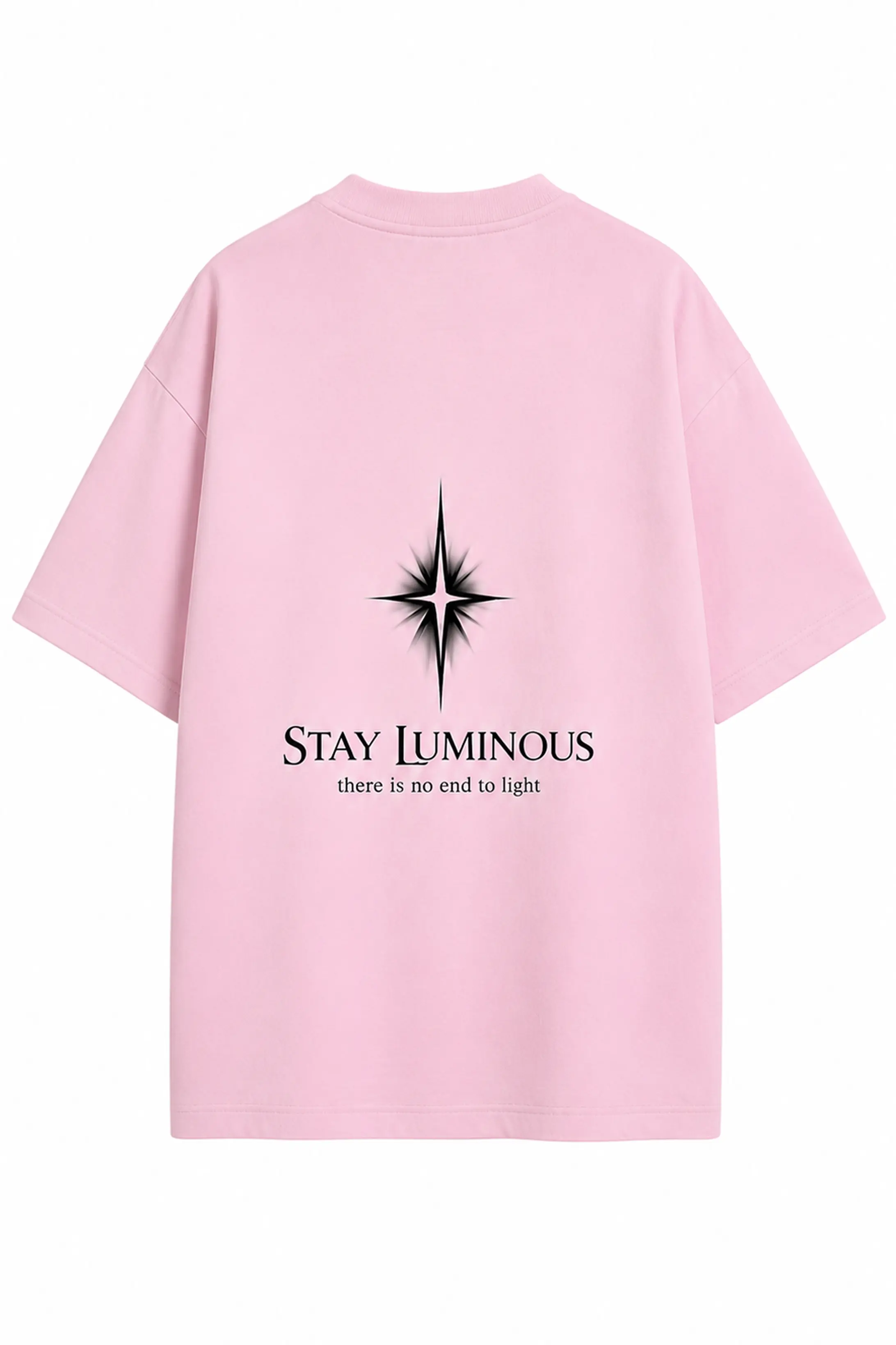 жіноча футболка oversize з принтом STAY LUMINOUS there is no end to light